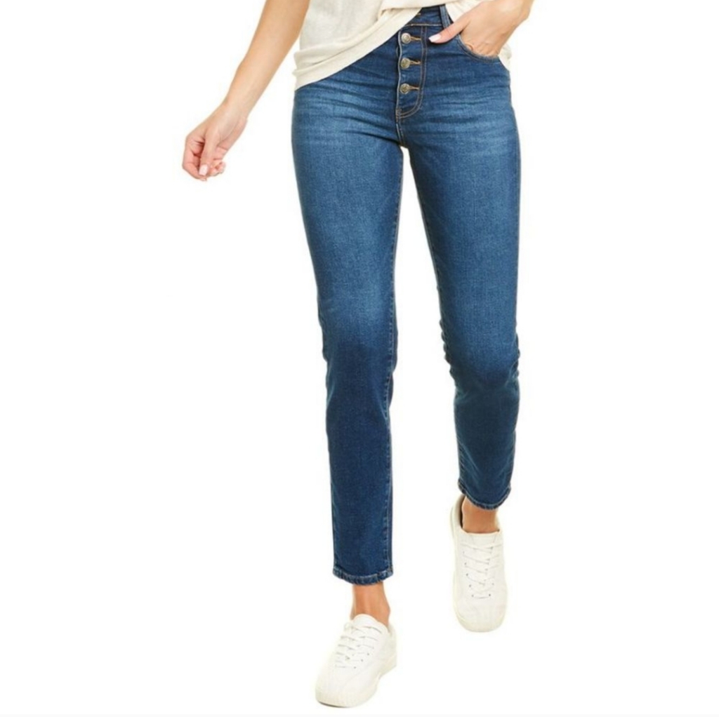 Irohighrise Button Fly Skinny Ankle Jean